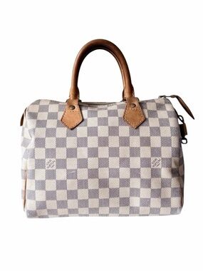 Louis Vuitton Speedy 25 Damier Azur Satchel Lock & Key